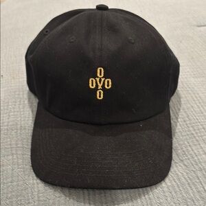 OVO Black and Gold Embroidered Hat